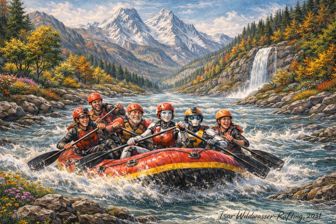 Power-Raft auf der Isar 2031