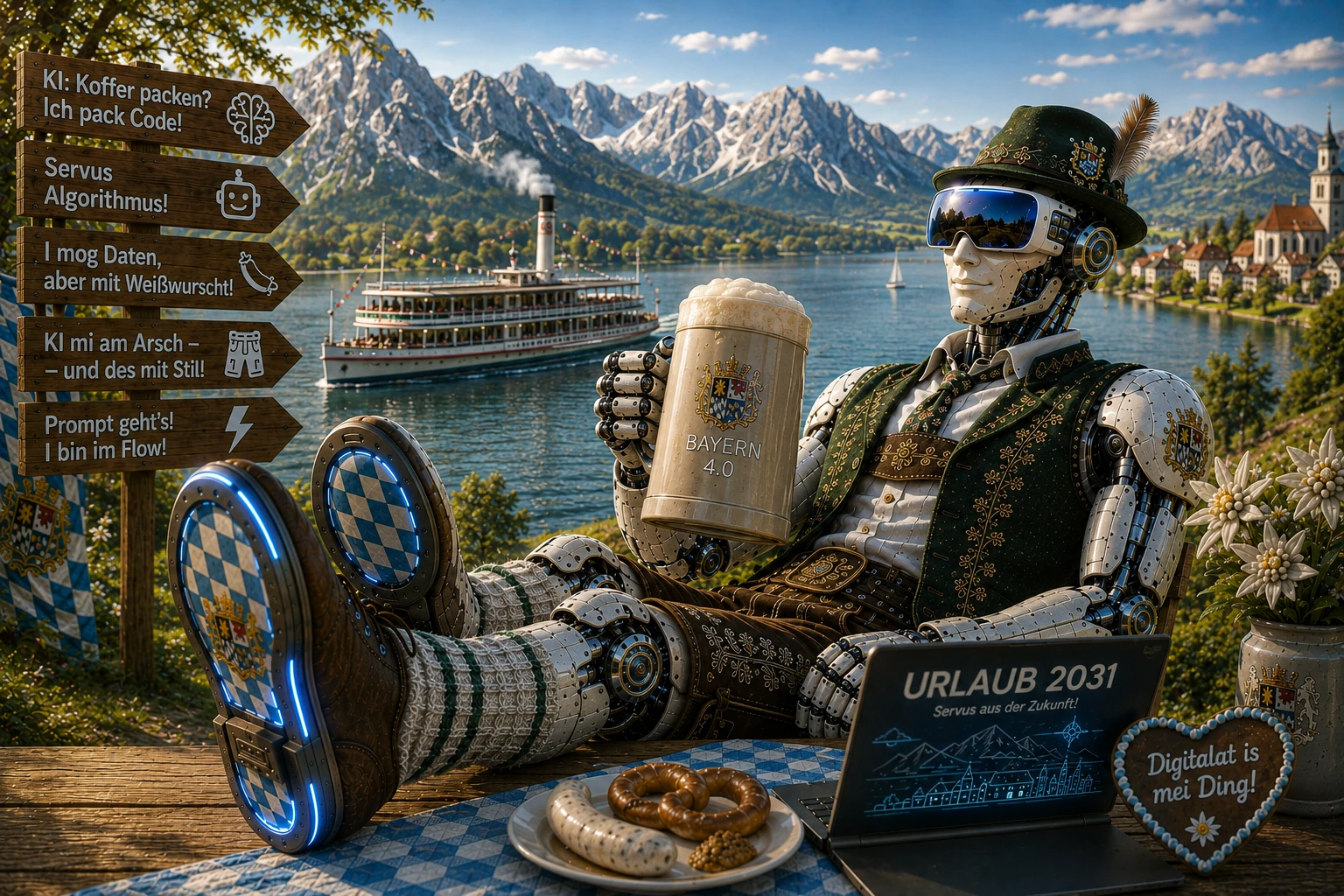 KI-Programmierer im Urlaub