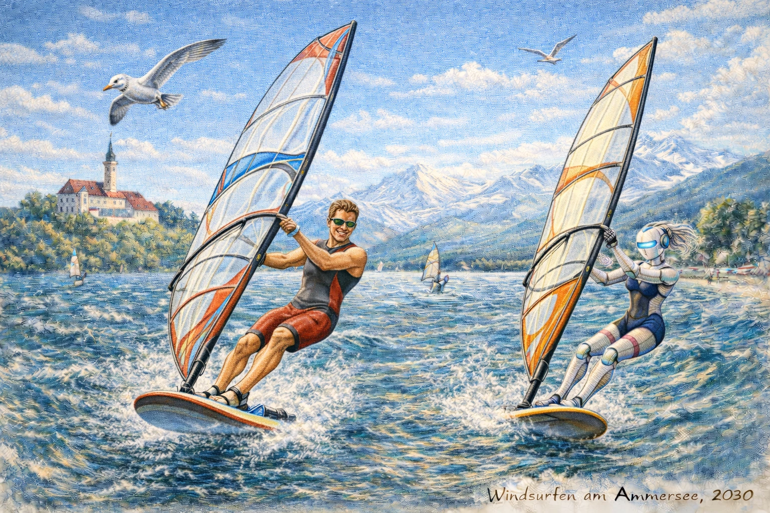 Winsurfer am Ammersee